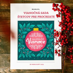 Sada vianočných štetcov a pečiatok